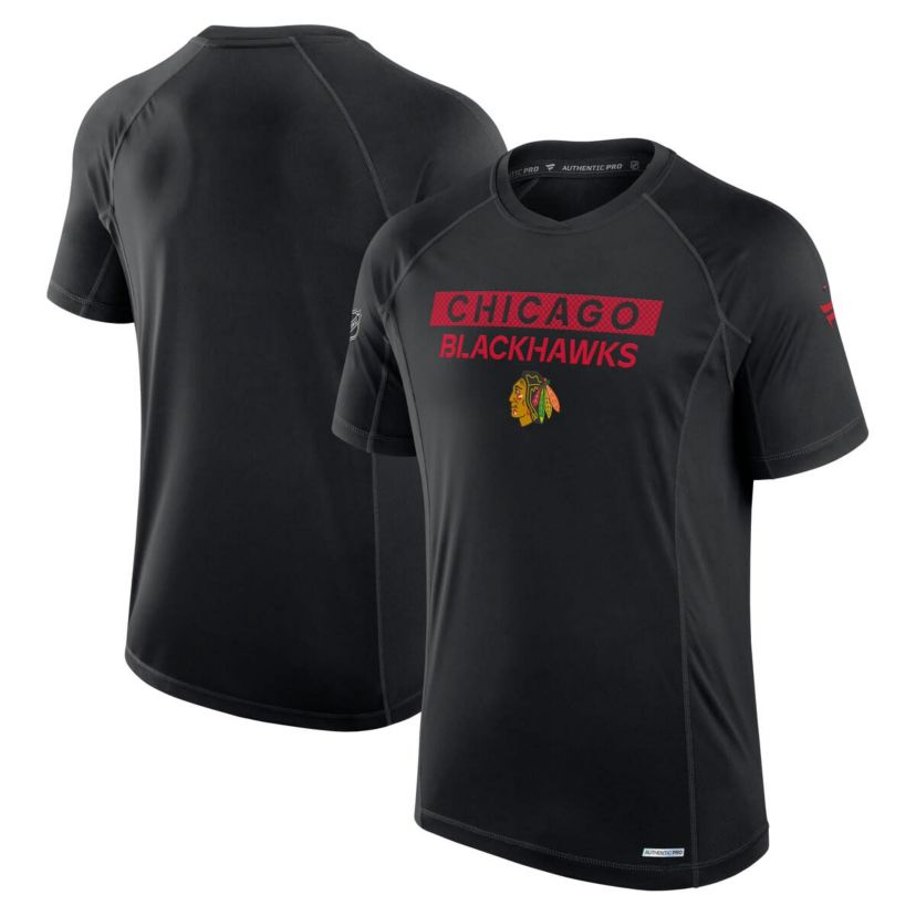NHL Fanatics Chicago Blackhawks Authentic Pro Rink Tech T-Shirt