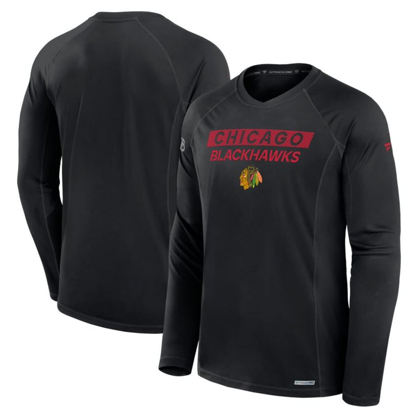 NHL Fanatics Chicago Blackhawks Authentic Pro Rink Tech Long Sleeve T-Shirt