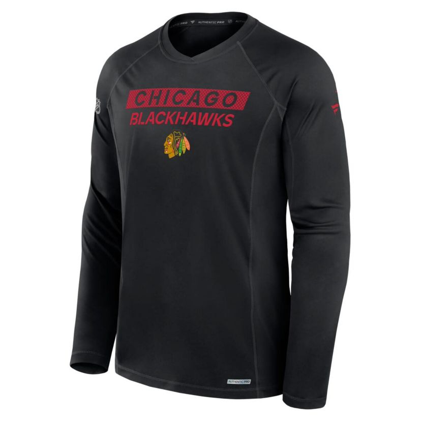 NHL Fanatics Chicago Blackhawks Authentic Pro Rink Tech Long Sleeve T-Shirt
