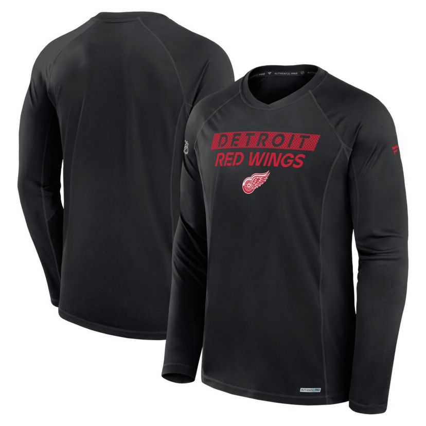 NHL Fanatics Detroit Wings Authentic Pro Rink Tech Long Sleeve T-Shirt