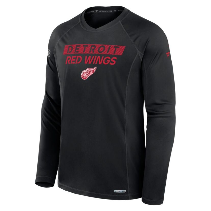 NHL Fanatics Detroit Wings Authentic Pro Rink Tech Long Sleeve T-Shirt