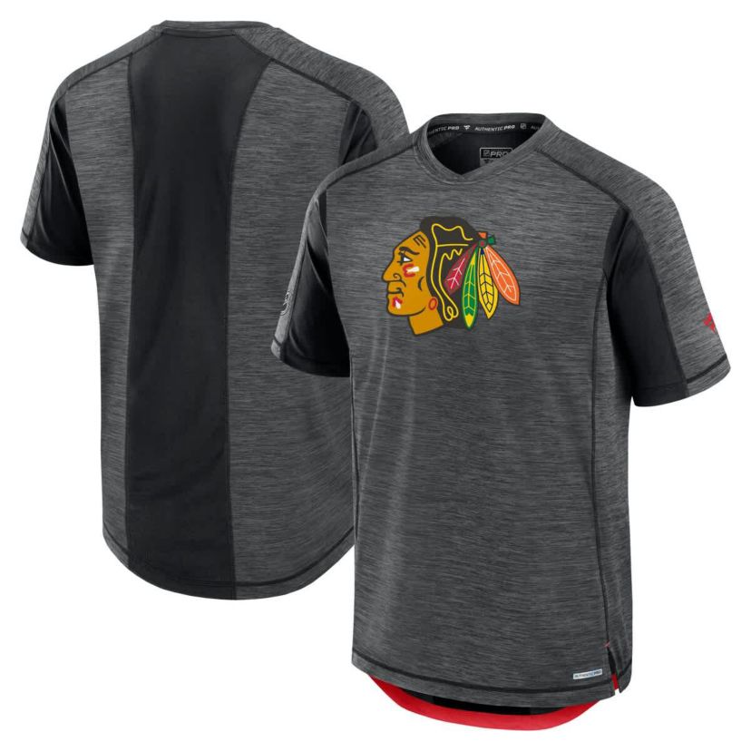 NHL Fanatics Chicago Blackhawks Authentic Pro Rink Tech T-Shirt