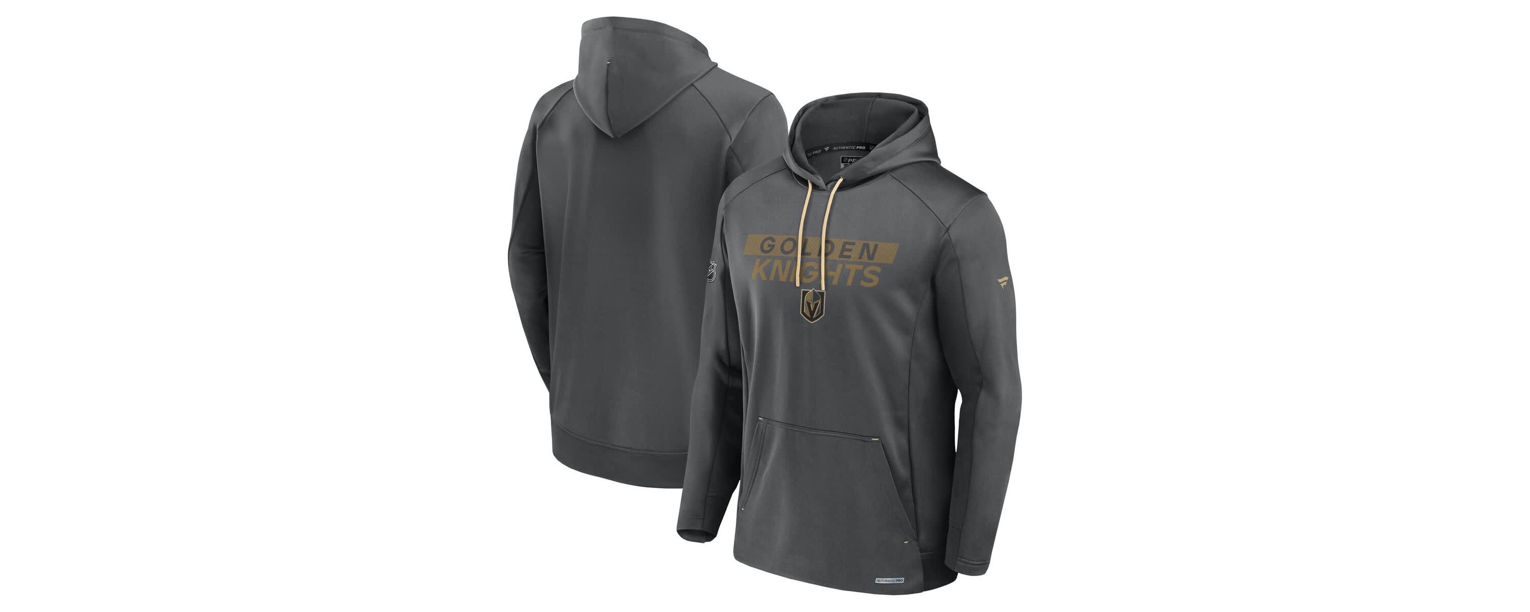 NHL Fanatics Vegas Golden Knights Authentic Pro Rink Fleece Pullover Hoodie