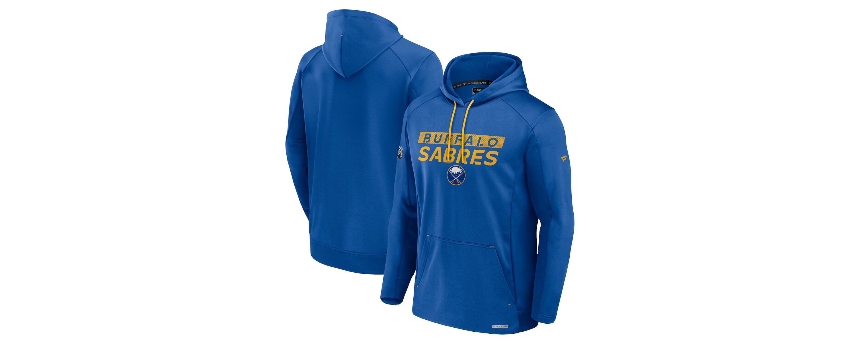 NHL Fanatics Buffalo Sabres Authentic Pro Rink Fleece Pullover Hoodie