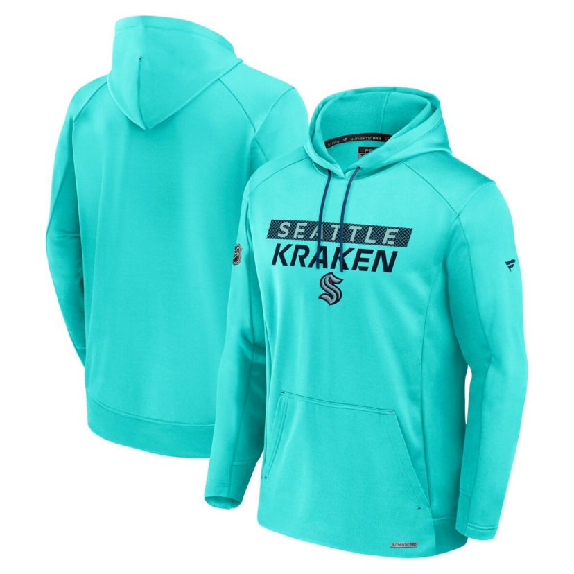 NHL Fanatics Seattle Kraken Authentic Pro Rink Fleece Pullover Hoodie