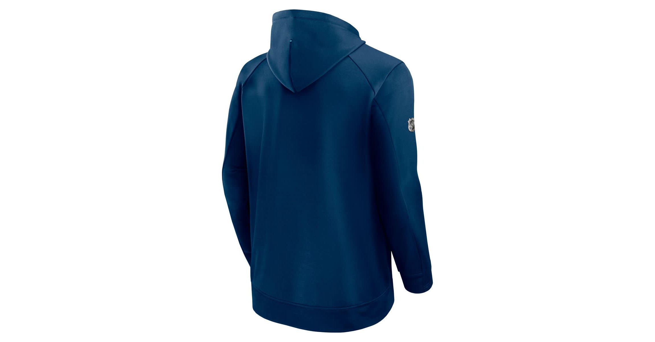 NHL Fanatics Deep Sea Seattle Kraken Authentic Pro Rink Fleece Pullover Hoodie