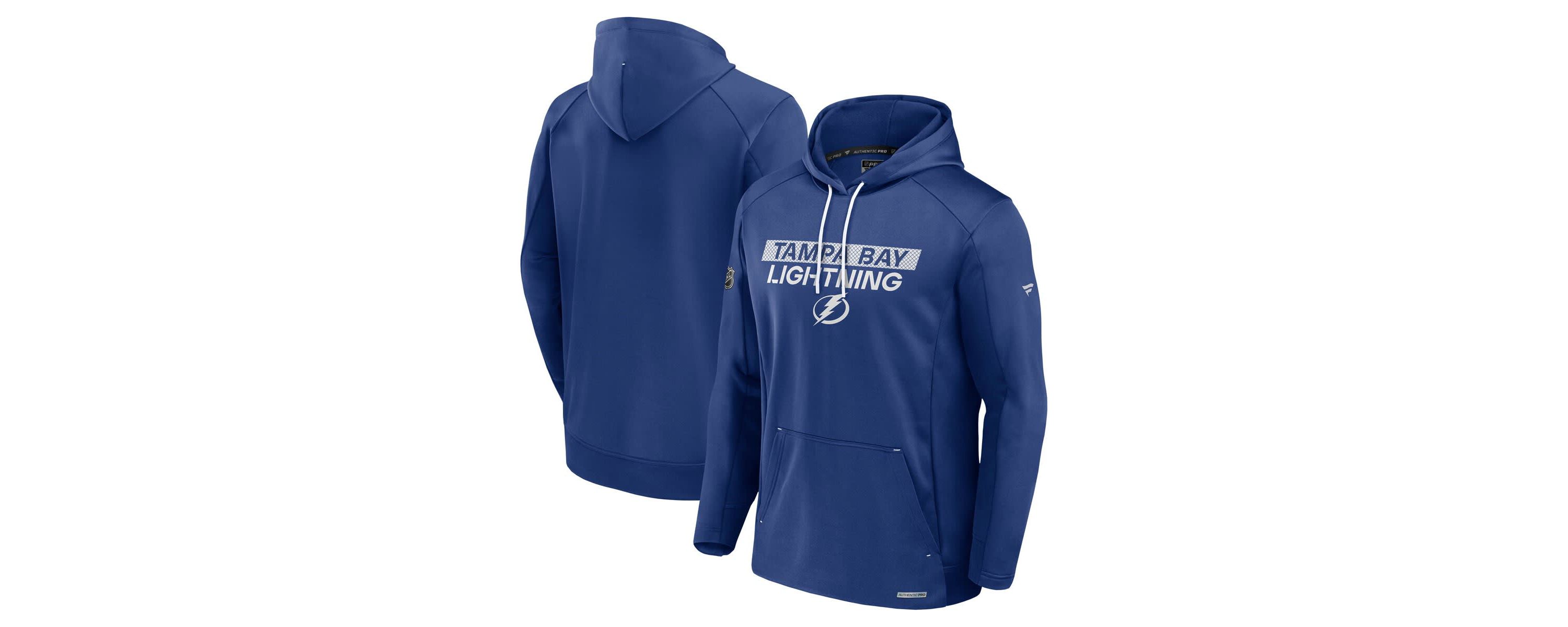 NHL Fanatics Tampa Bay Lightning Authentic Pro Rink Fleece Pullover Hoodie