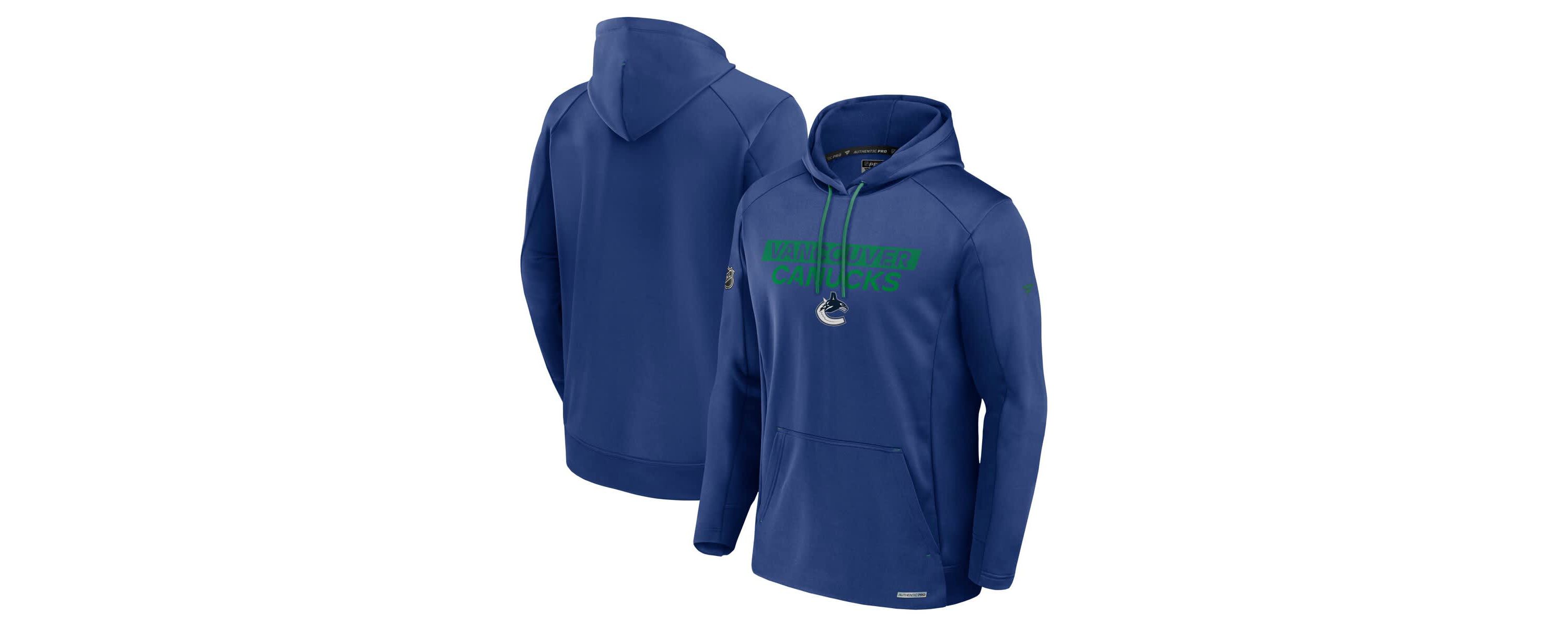 NHL Fanatics Vancouver Canucks Authentic Pro Rink Fleece Pullover Hoodie