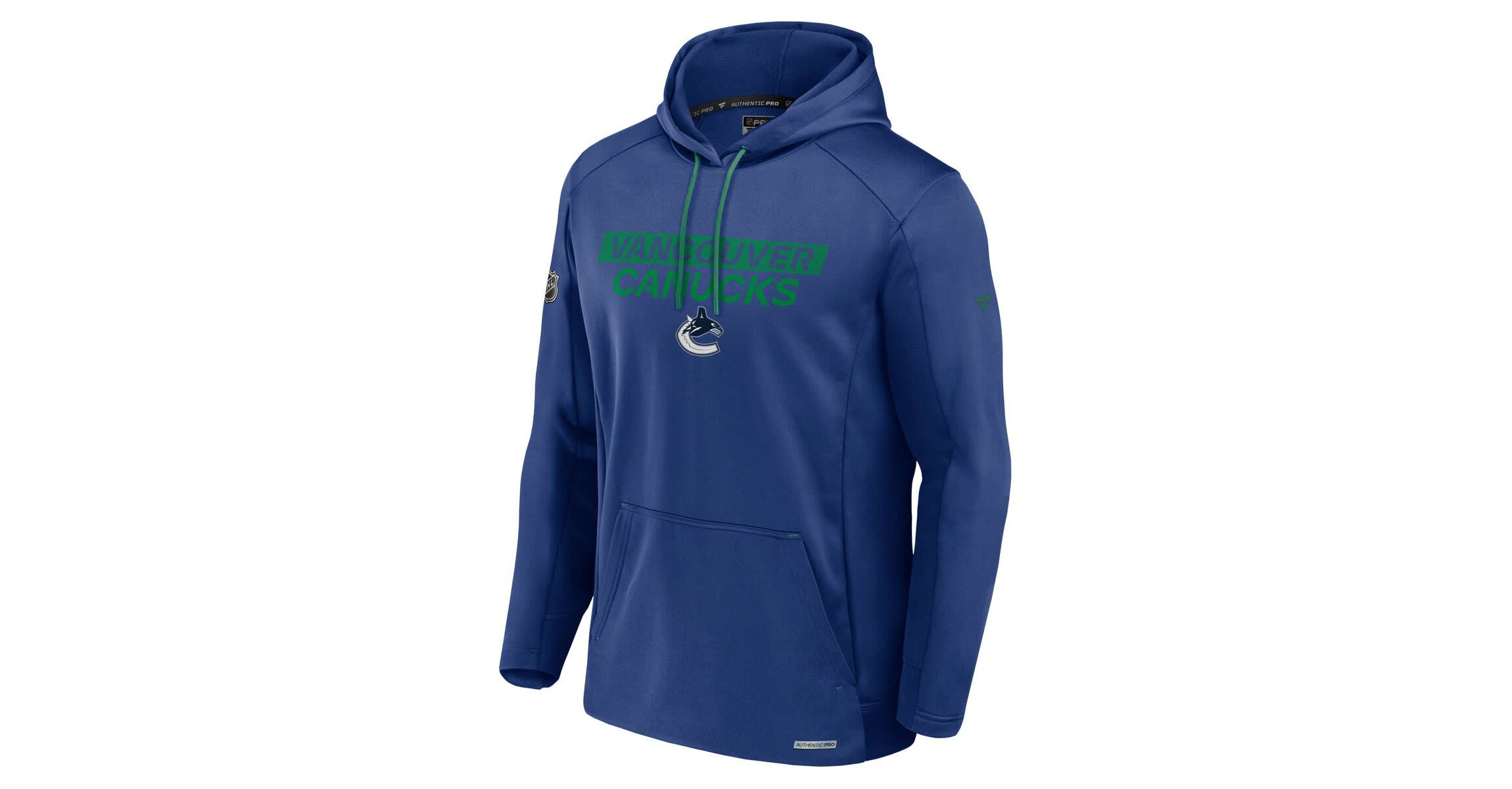 NHL Fanatics Vancouver Canucks Authentic Pro Rink Fleece Pullover Hoodie