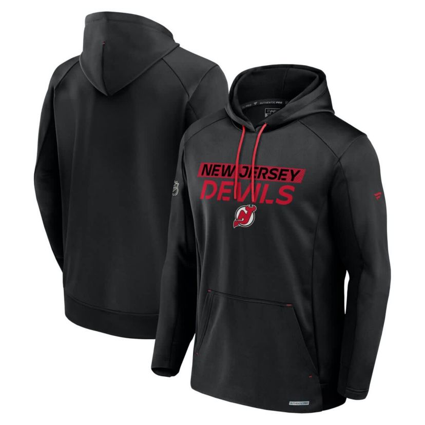NHL Fanatics New Jersey Devils Authentic Pro Rink Fleece Pullover Hoodie