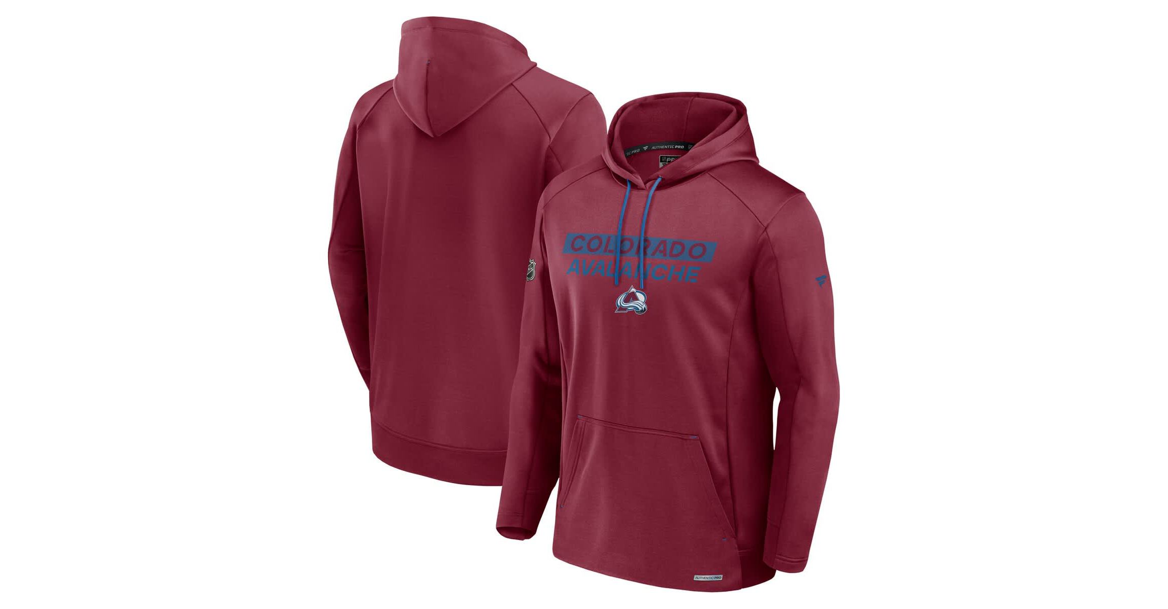 NHL Fanatics Colorado Avalanche Authentic Pro Rink Fleece Pullover Hoodie