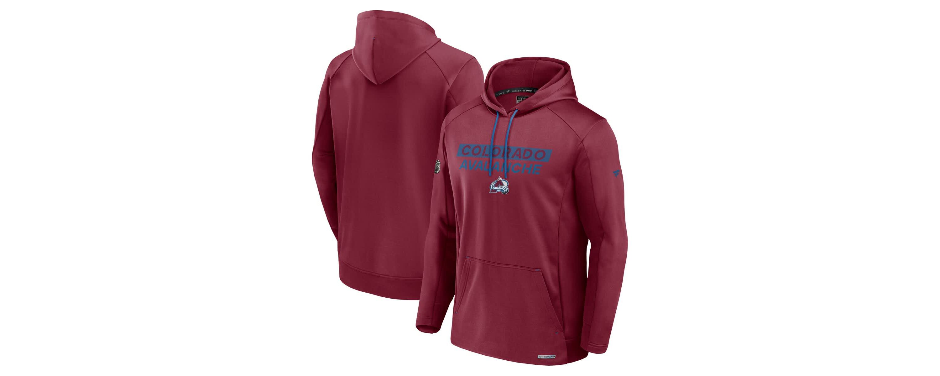 NHL Fanatics Colorado Avalanche Authentic Pro Rink Fleece Pullover Hoodie