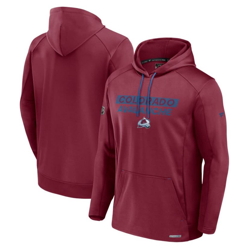 NHL Fanatics Colorado Avalanche Authentic Pro Rink Fleece Pullover Hoodie