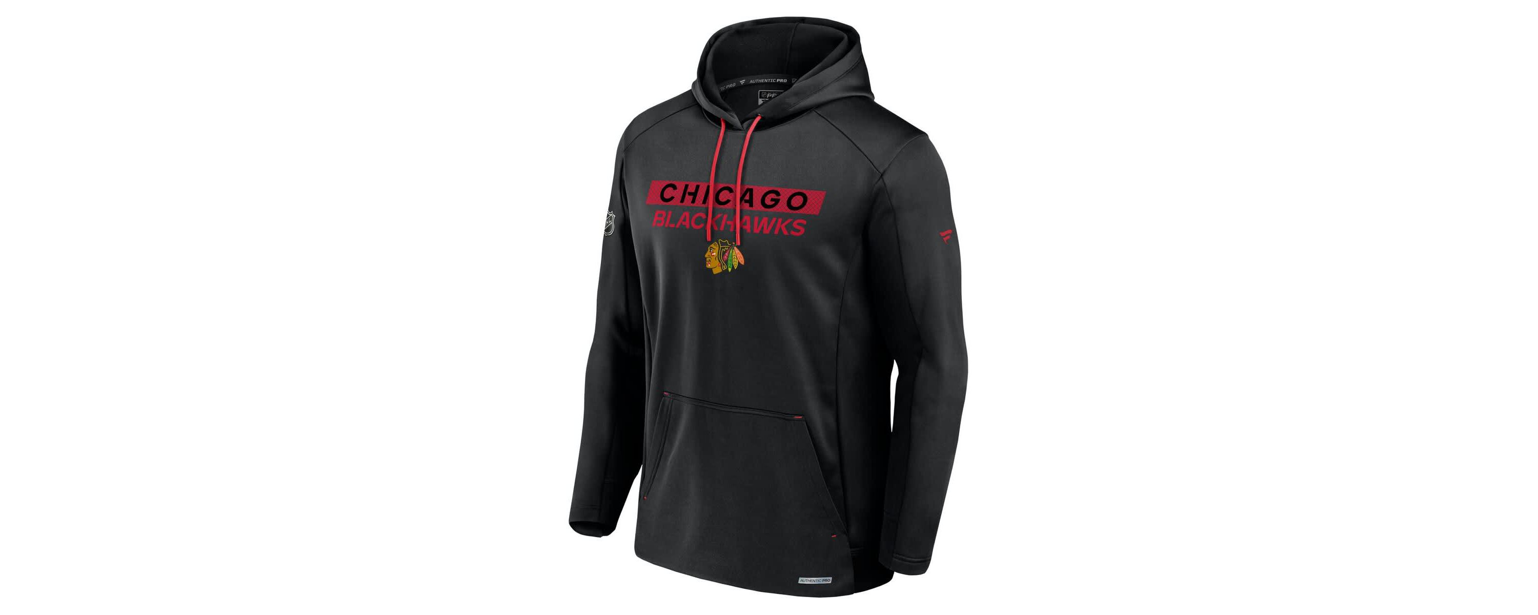 NHL Fanatics Chicago Blackhawks Authentic Pro Rink Fleece Pullover Hoodie