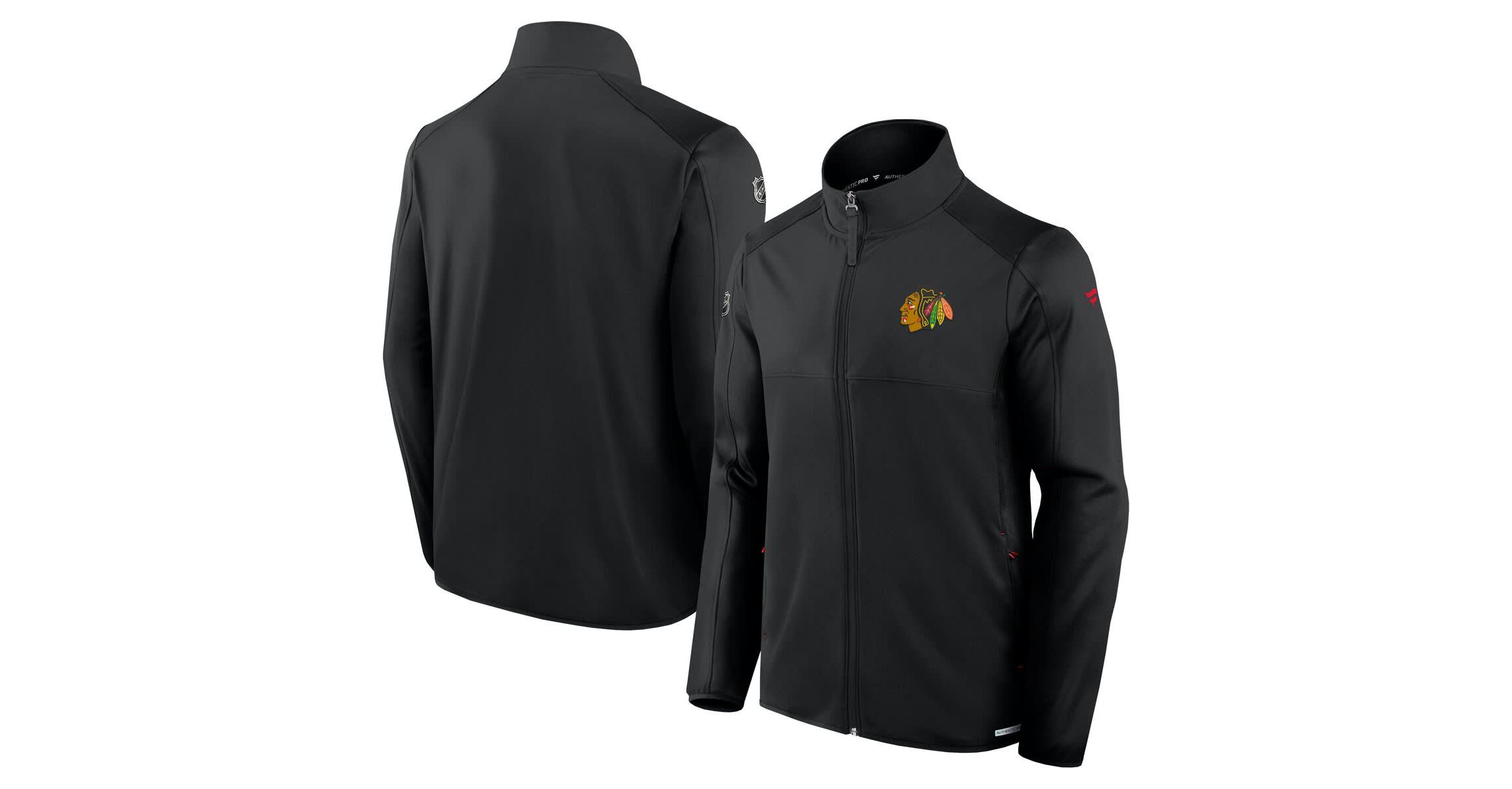 NHL Fanatics Chicago Blackhawks Authentic Pro Rink Fleece Full-Zip Jacket
