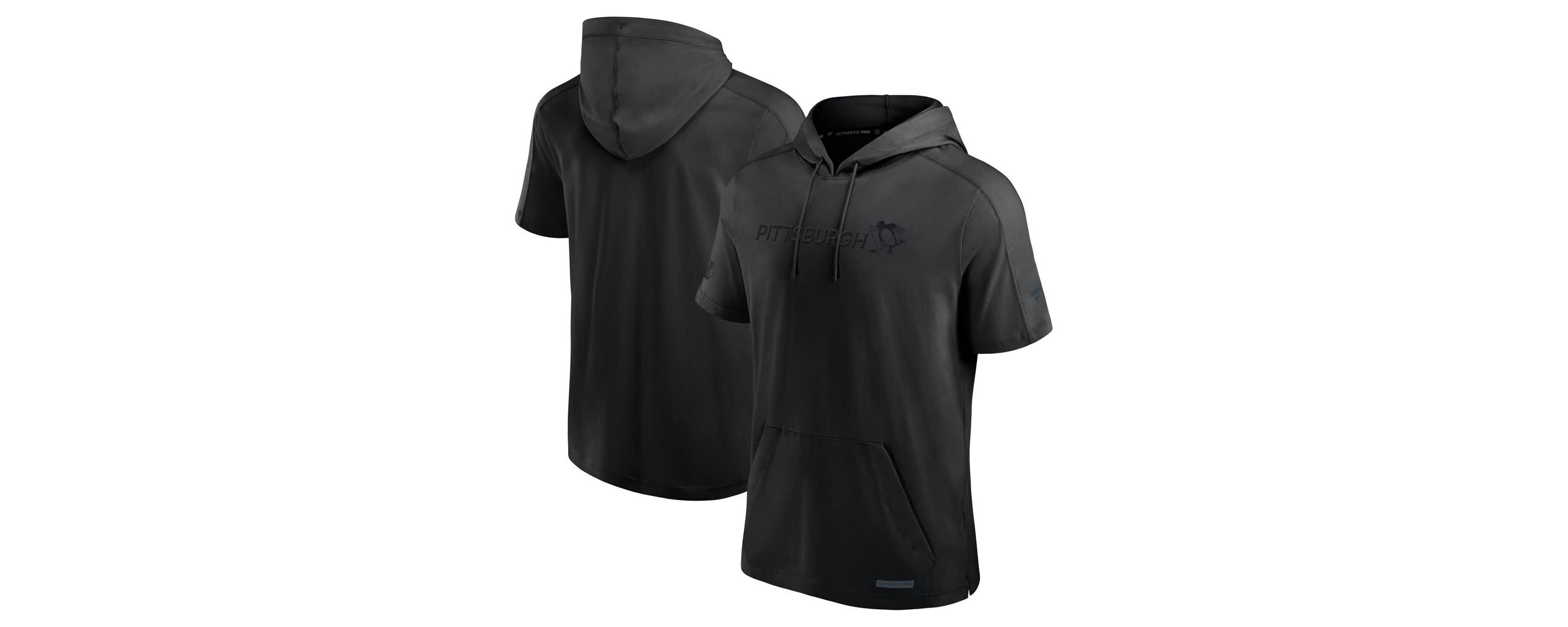 NHL Fanatics Pittsburgh Penguins Authentic Pro Road Performance Short Sleeve Pullover Hoodie