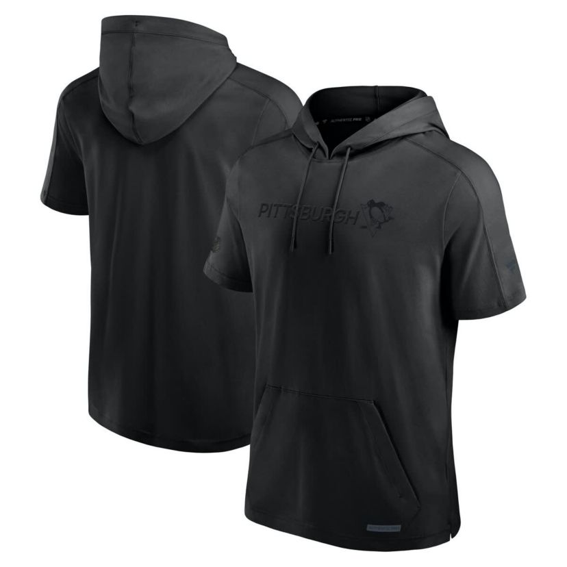 NHL Fanatics Pittsburgh Penguins Authentic Pro Road Performance Short Sleeve Pullover Hoodie