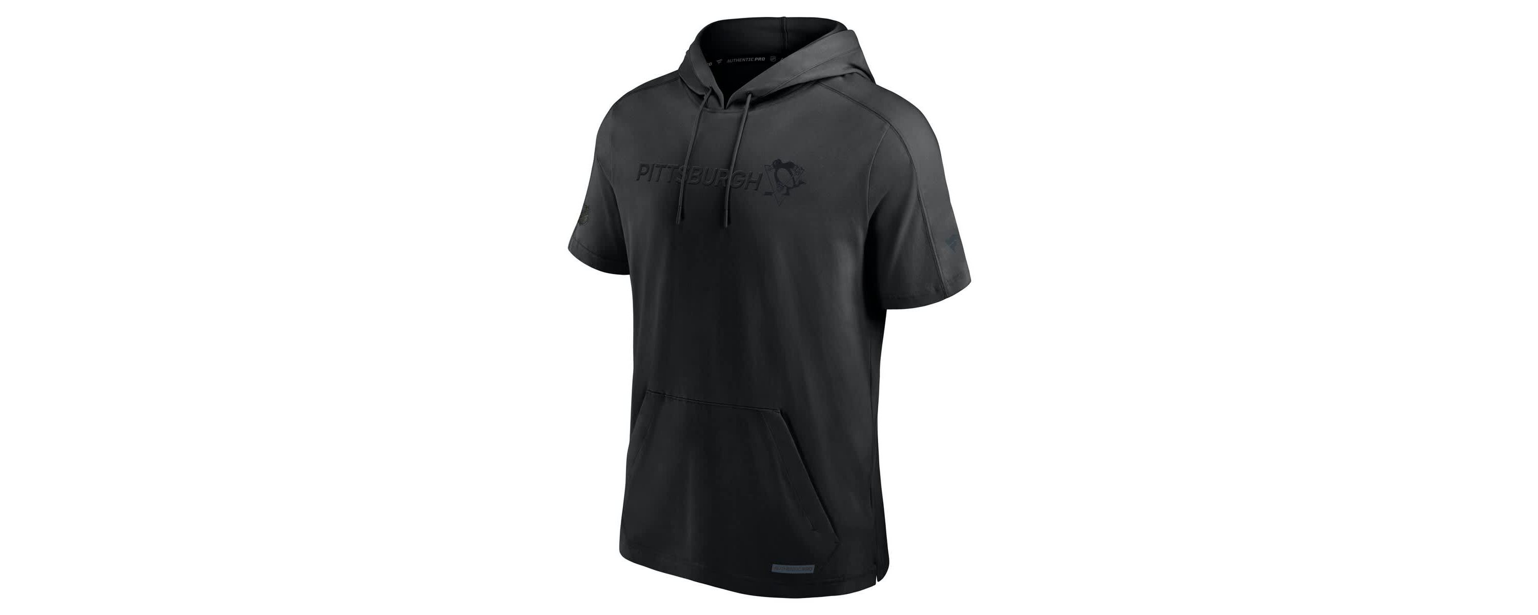 NHL Fanatics Pittsburgh Penguins Authentic Pro Road Performance Short Sleeve Pullover Hoodie
