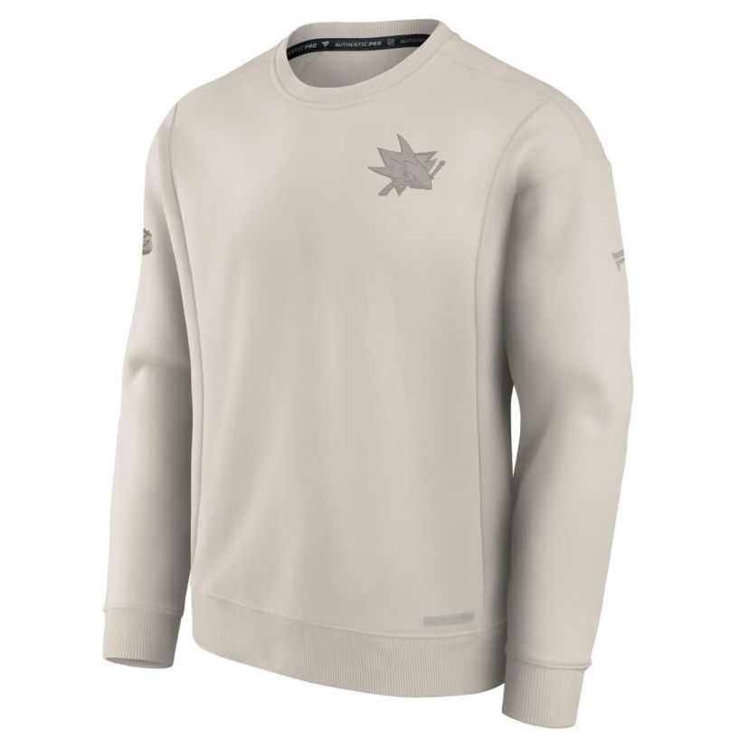 NHL Fanatics San Jose Sharks Authentic Pro Road Fleece Pullover Sweatshirt