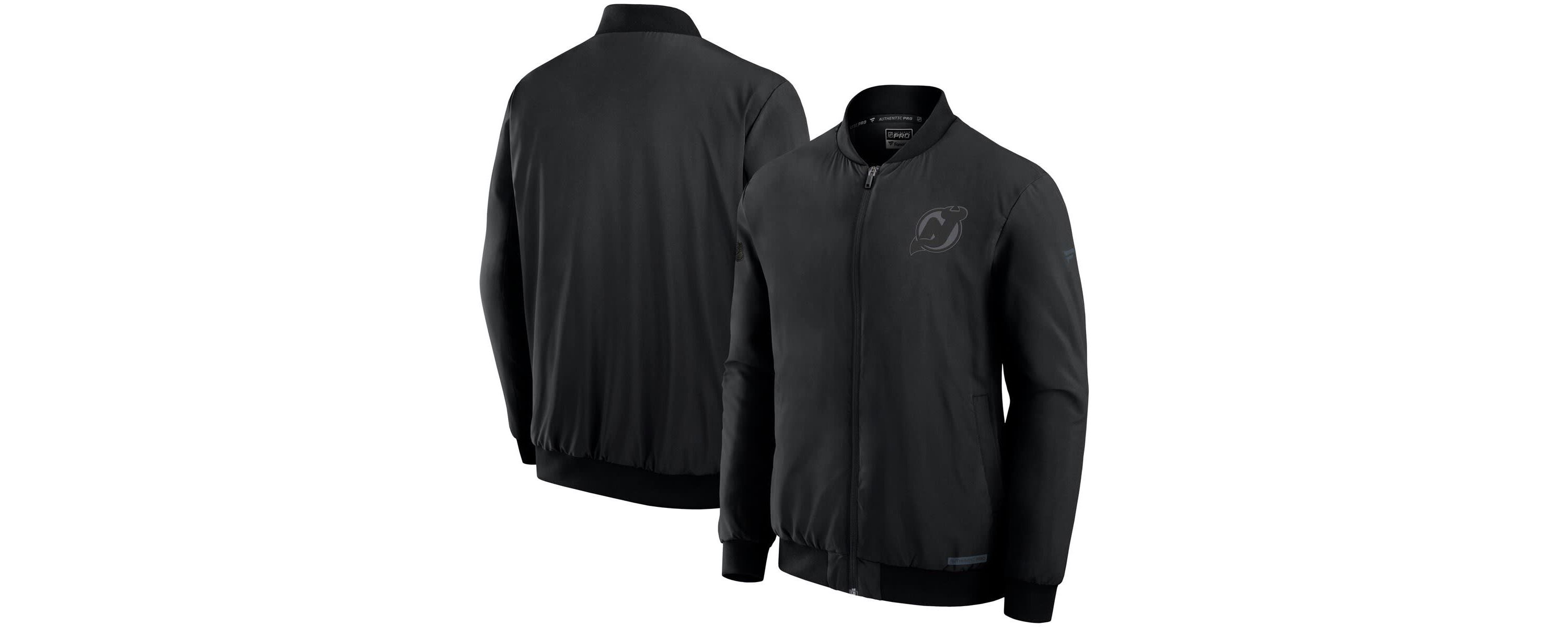 NHL Fanatics New Jersey Devils Authentic Pro Road Full-Zip Bomber Jacket