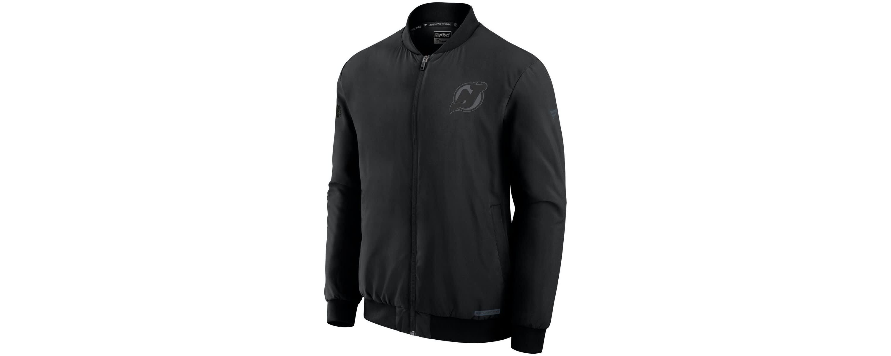 NHL Fanatics New Jersey Devils Authentic Pro Road Full-Zip Bomber Jacket