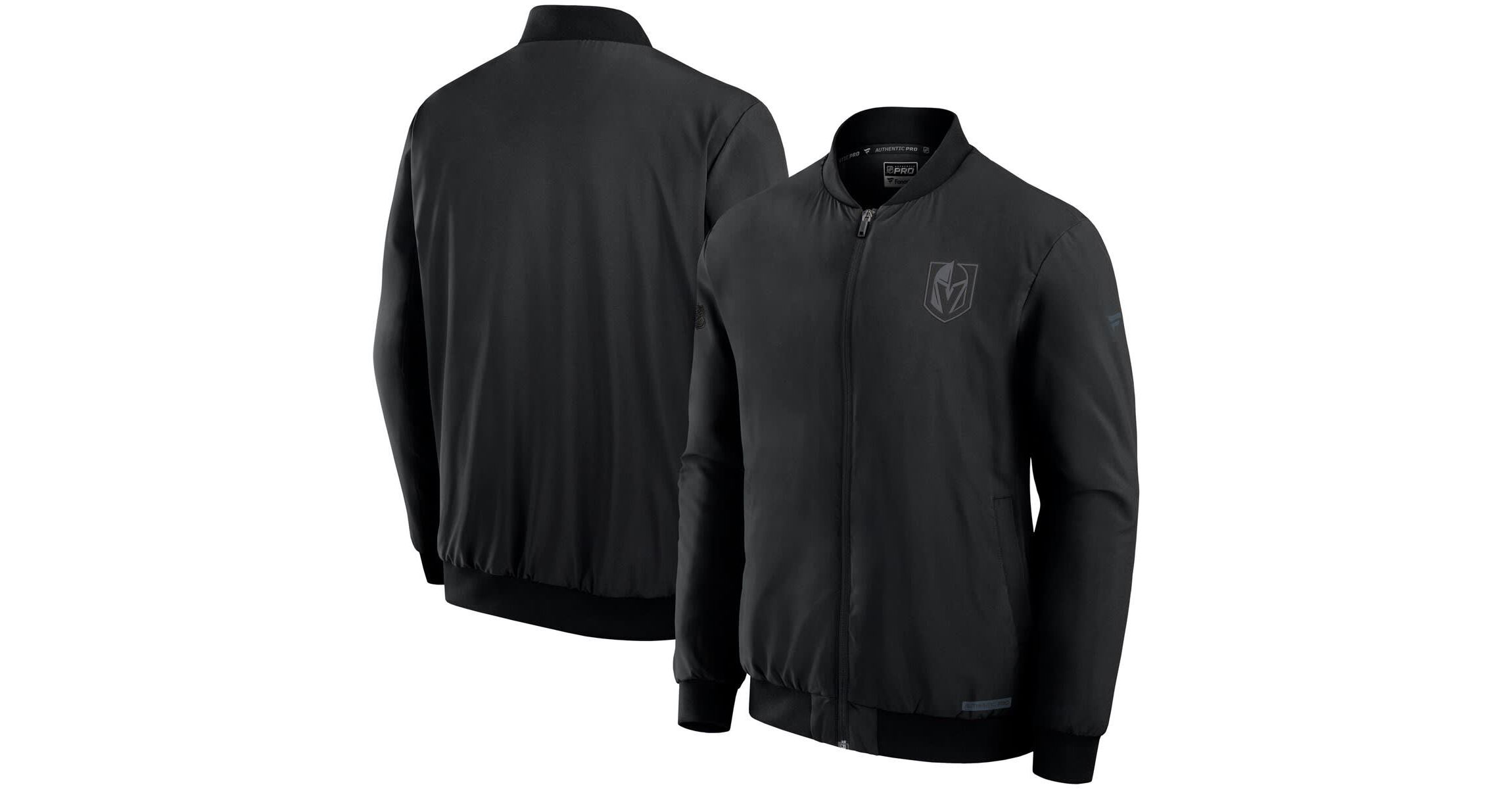 NHL Fanatics Vegas Golden Knights Authentic Pro Road Full-Zip Bomber Jacket