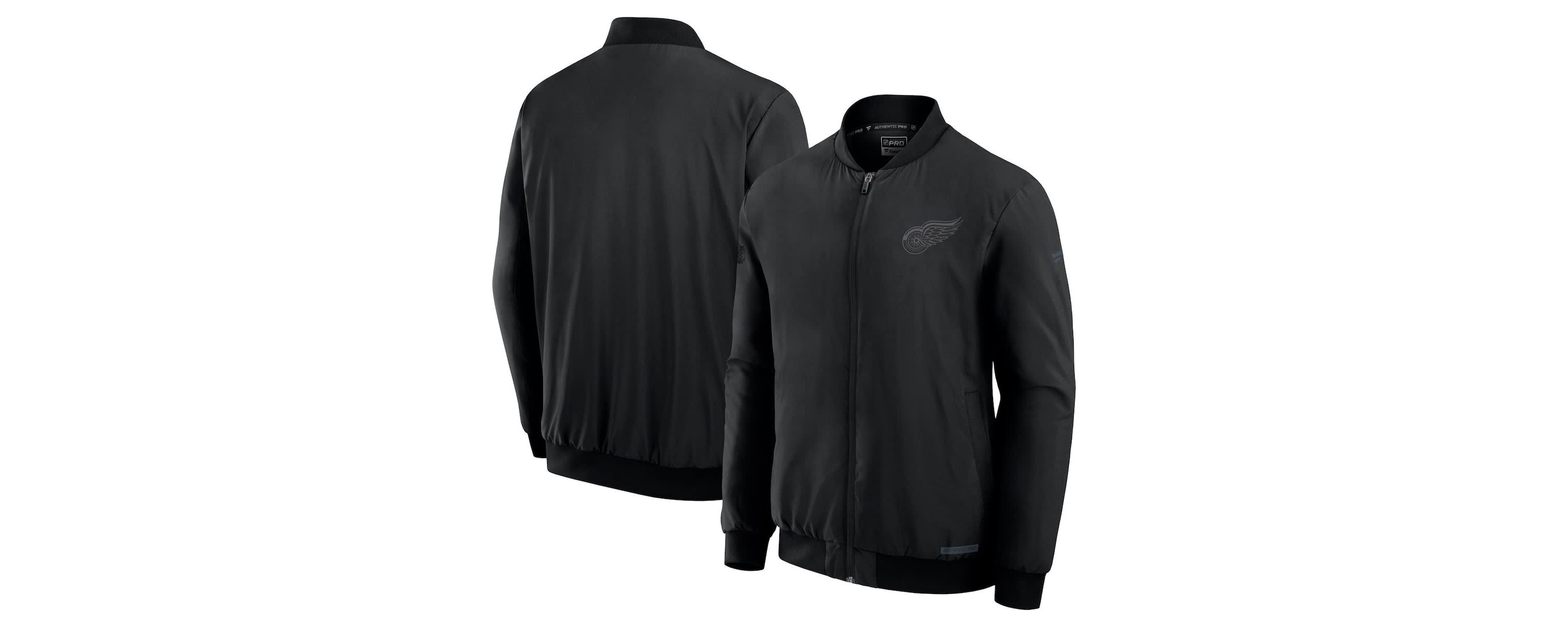 NHL Fanatics Detroit Wings Authentic Pro Road Full-Zip Bomber Jacket
