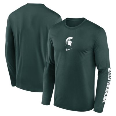 Men's NCAA Nike Michigan State Spartans Primetime Two-Hit Legend Dri-FIT Long Sleeve T-Shirt, Green, 2XL
