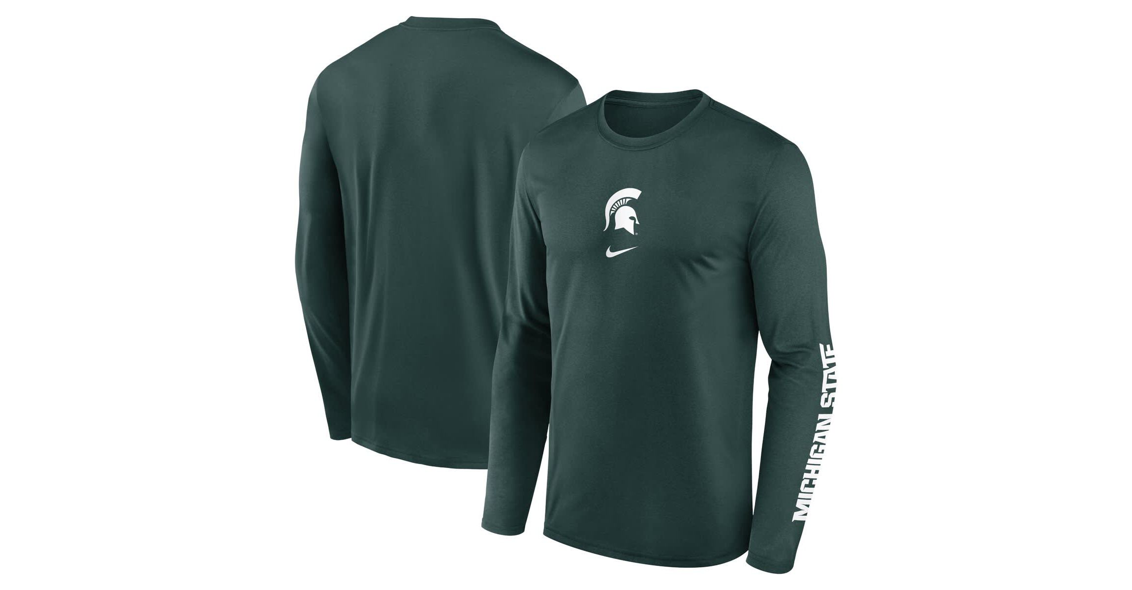 NCAA Nike Michigan State Spartans Primetime Two-Hit Legend Dri-FIT Long Sleeve T-Shirt