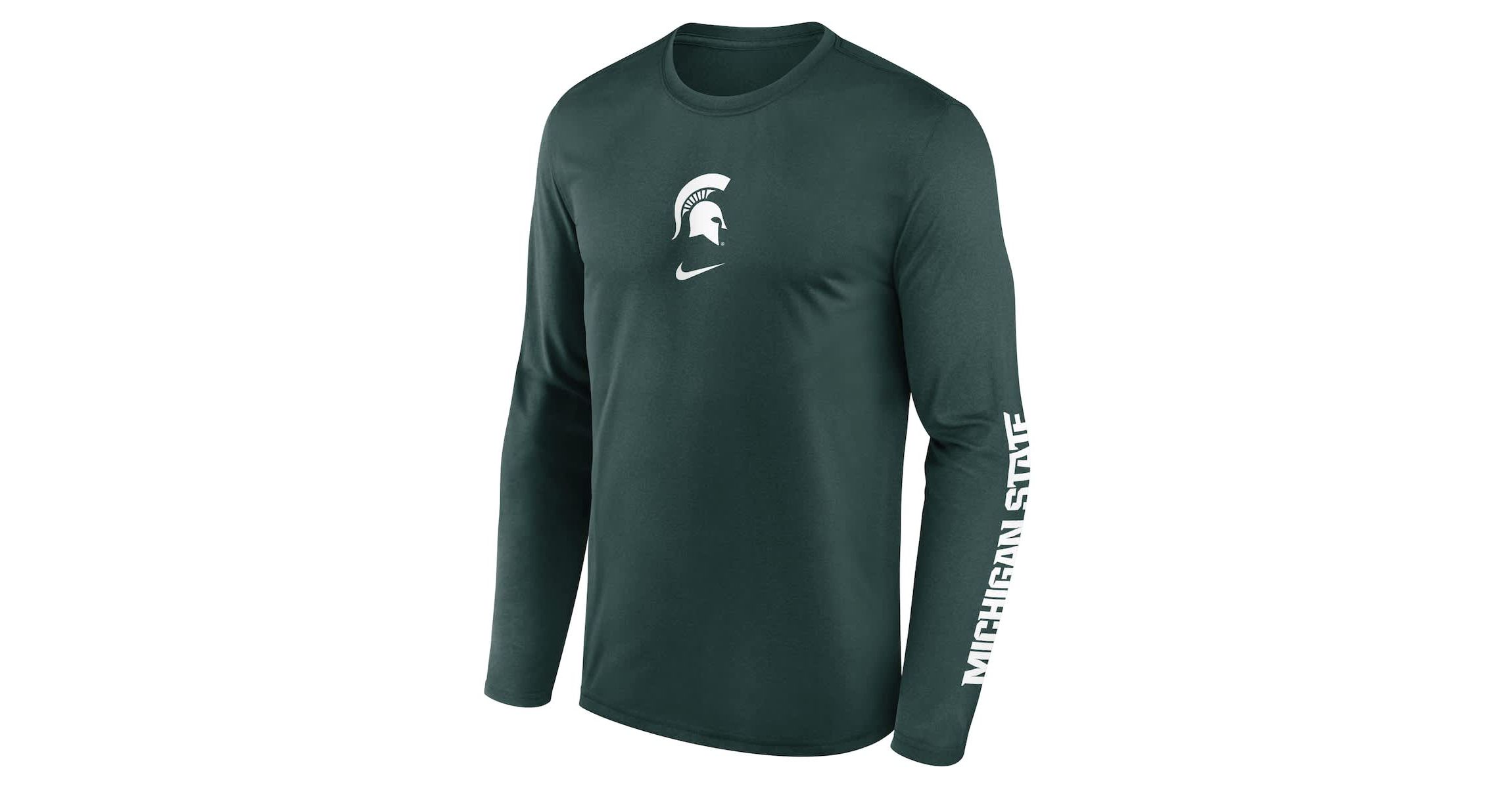 NCAA Nike Michigan State Spartans Primetime Two-Hit Legend Dri-FIT Long Sleeve T-Shirt