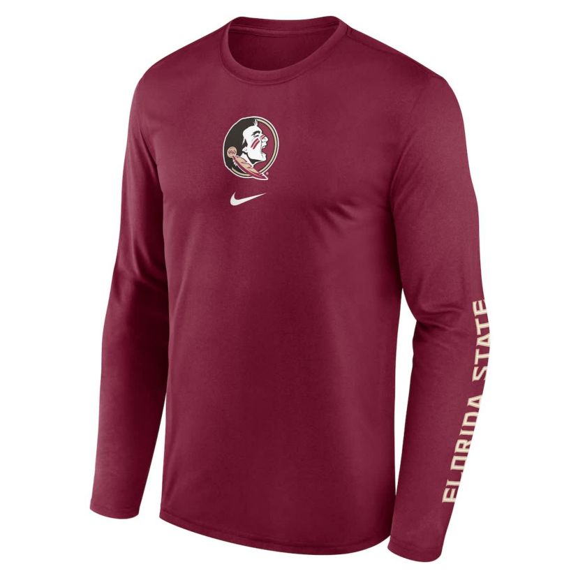 NCAA Nike Florida State Seminoles Primetime Two-Hit Legend Dri-FIT Long Sleeve T-Shirt