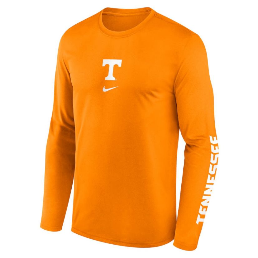 NCAA Nike Tennessee Tennessee Volunteers Primetime Two-Hit Legend Dri-FIT Long Sleeve T-Shirt