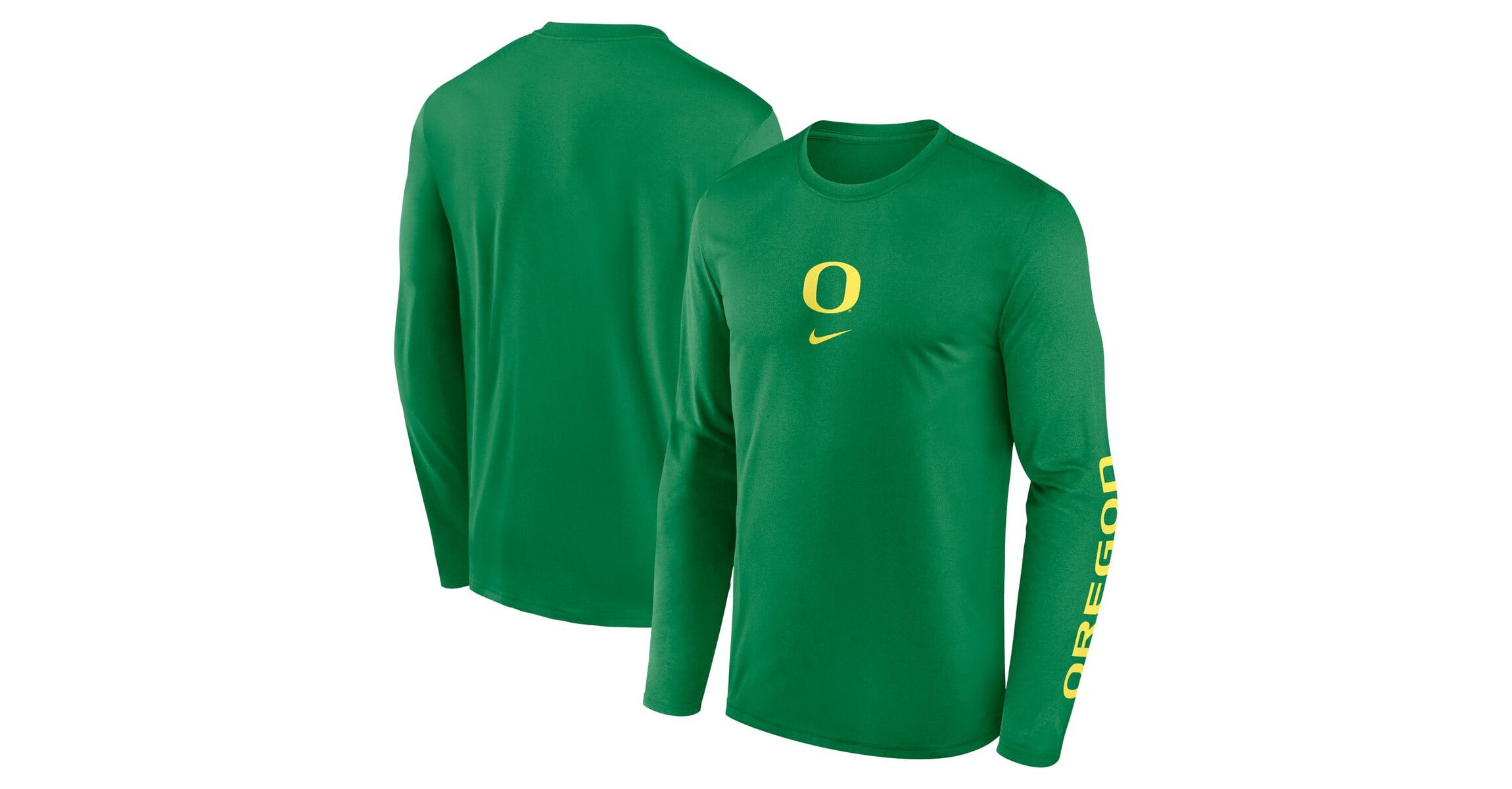 NCAA Nike Oregon Ducks Primetime Two-Hit Legend Dri-FIT Long Sleeve T-Shirt