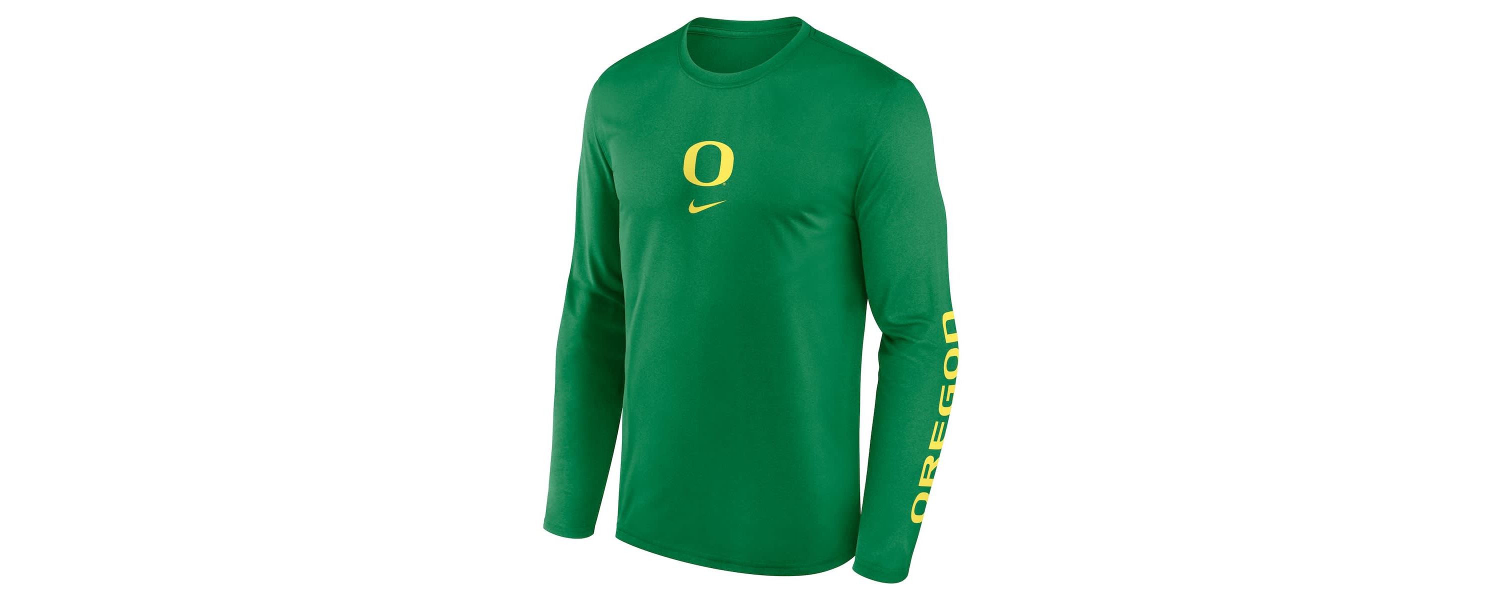NCAA Nike Oregon Ducks Primetime Two-Hit Legend Dri-FIT Long Sleeve T-Shirt
