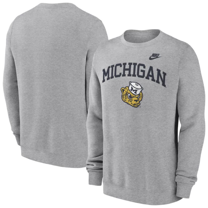 NCAA Nike Michigan Wolverines Legacy Classic Pullover Sweatshirt
