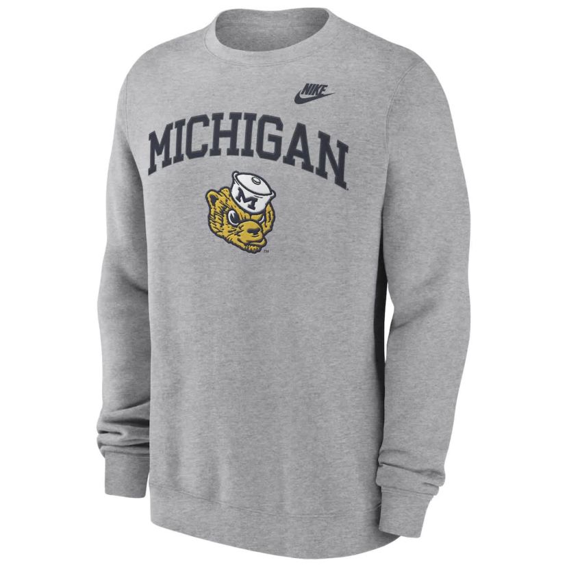NCAA Nike Michigan Wolverines Legacy Classic Pullover Sweatshirt