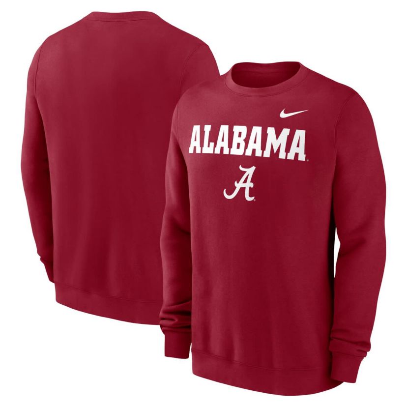 Alabama Crimson Tide NCAA Nike Alabama Tide Primetime Primary Stack Pullover Sweatshirt