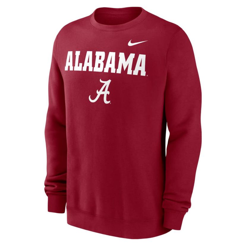 Alabama Crimson Tide NCAA Nike Alabama Tide Primetime Primary Stack Pullover Sweatshirt