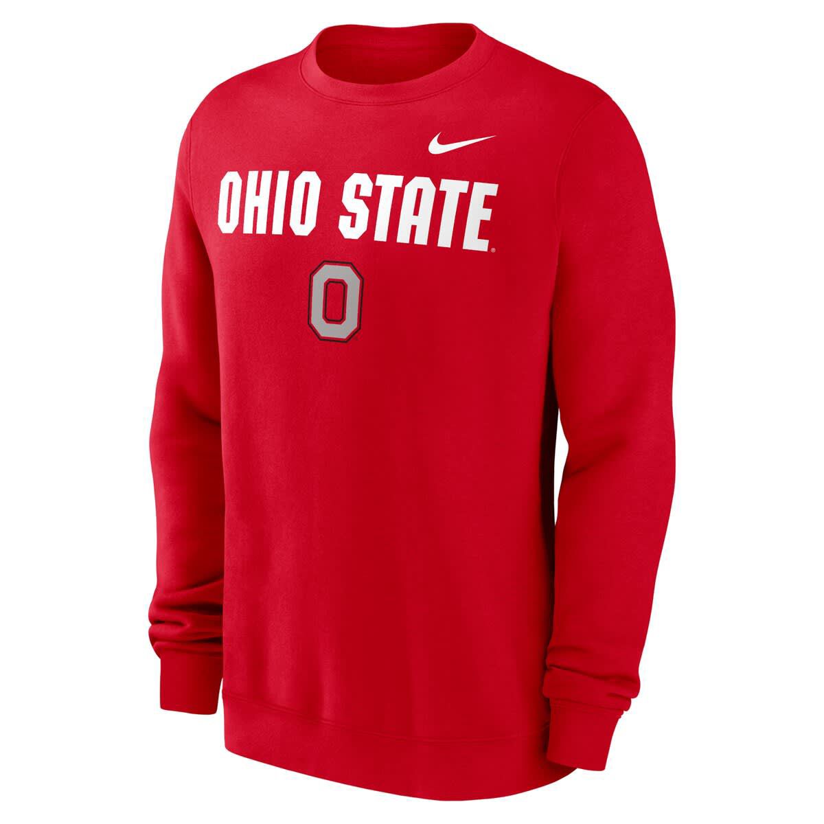 NCAA Nike Ohio State Buckeyes Primetime Primary Stack Pullover Sweatshirt