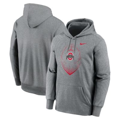 Men's NCAA Nike Ohio State Buckeyes Icon Football Performance Pullover Hoodie, Gray, 2XL