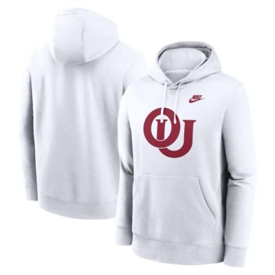 Men's NCAA Nike Oklahoma Sooners Legacy Logo Club Fleece Pullover Hoodie