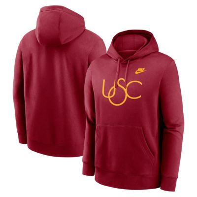 Men's NCAA Nike USC Trojans Legacy Logo Club Fleece Pullover Hoodie, 2XL