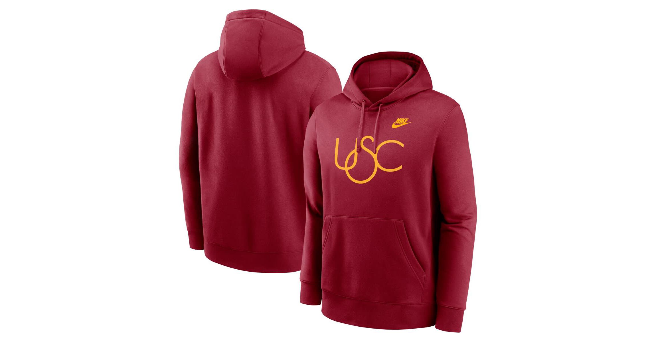 NCAA Nike USC Trojans Legacy Logo Club Fleece Pullover Hoodie
