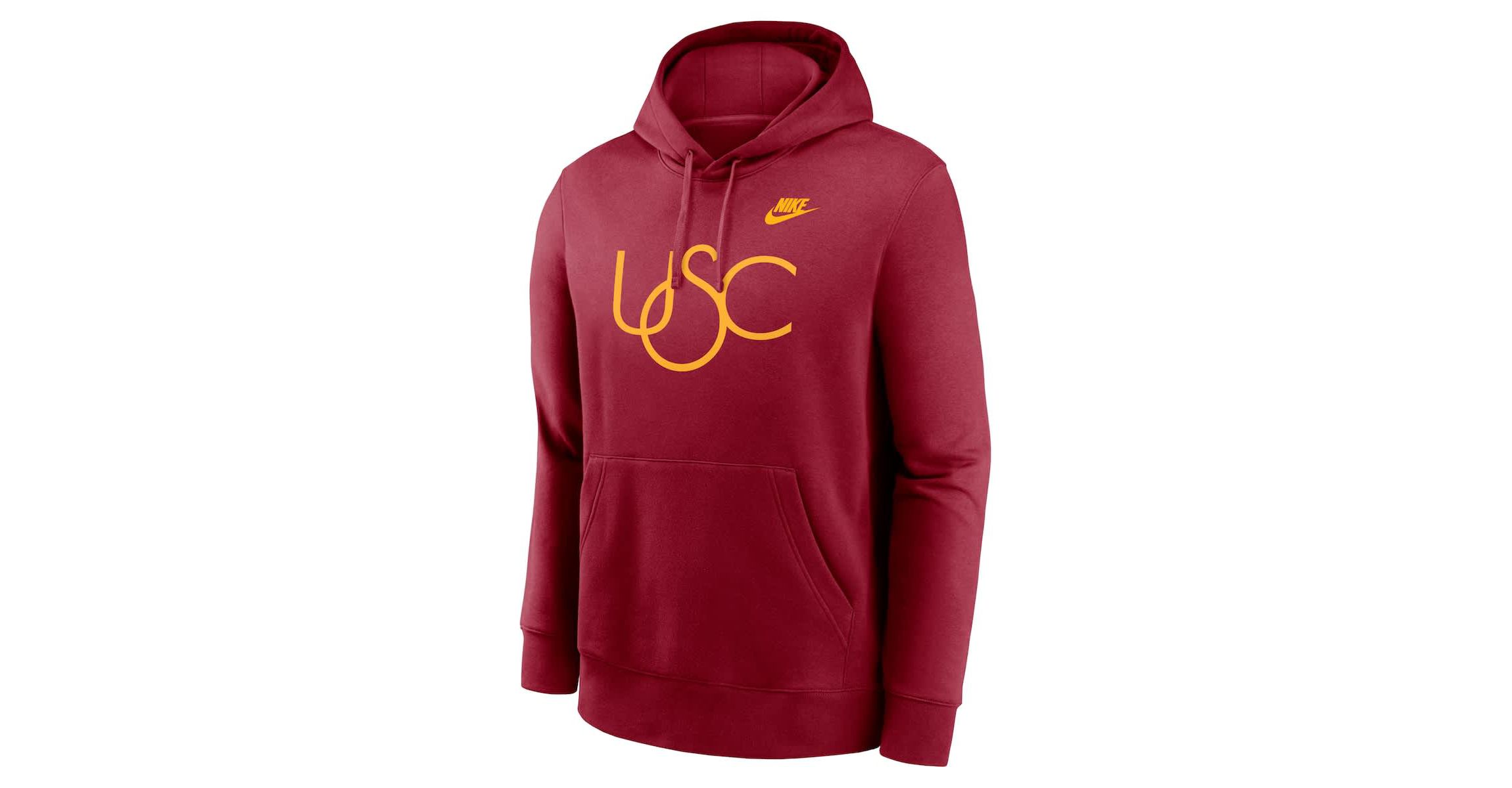 NCAA Nike USC Trojans Legacy Logo Club Fleece Pullover Hoodie