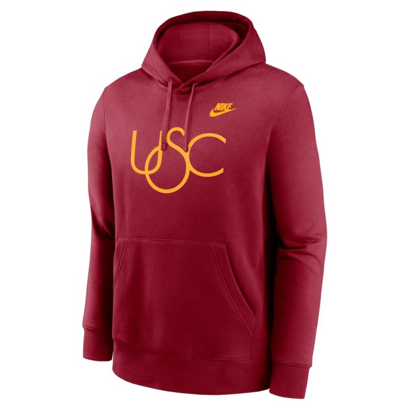 NCAA Nike USC Trojans Legacy Logo Club Fleece Pullover Hoodie