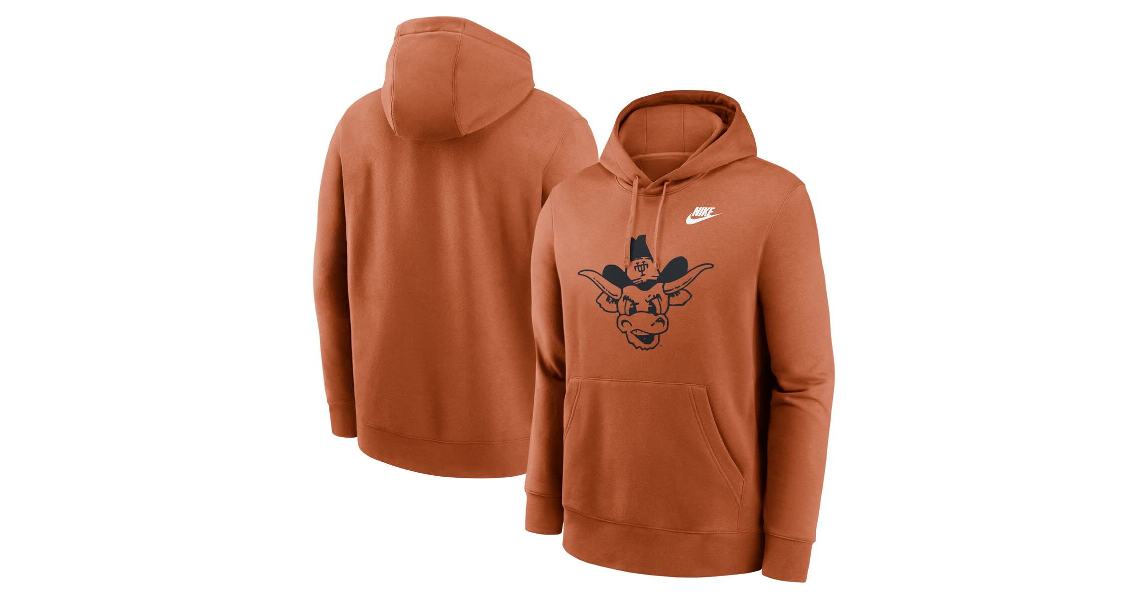 NCAA Nike Texas Texas Longhorns Legacy Logo Club Fleece Pullover Hoodie