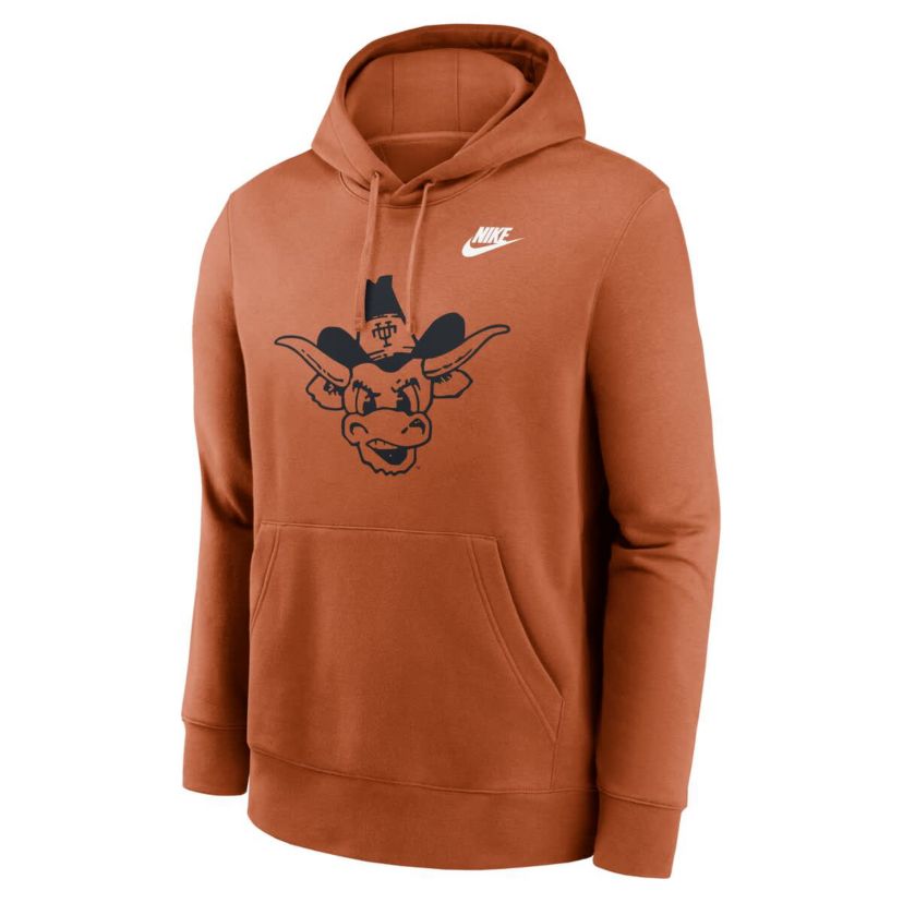 NCAA Nike Texas Texas Longhorns Legacy Logo Club Fleece Pullover Hoodie