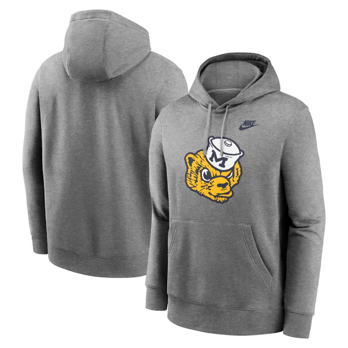 NCAA Nike Michigan Wolverines Legacy Logo Club Fleece Pullover Hoodie