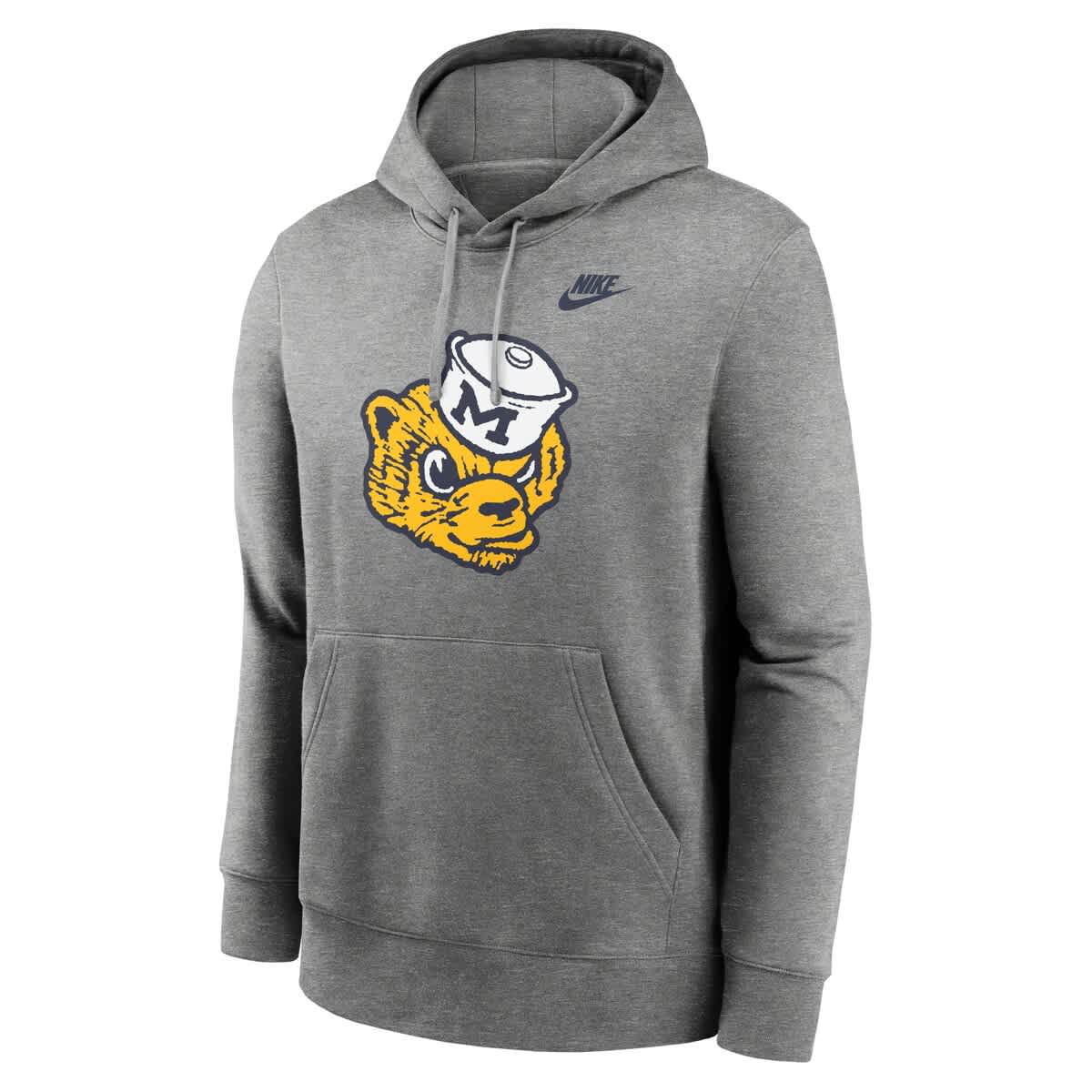 NCAA Nike Michigan Wolverines Legacy Logo Club Fleece Pullover Hoodie