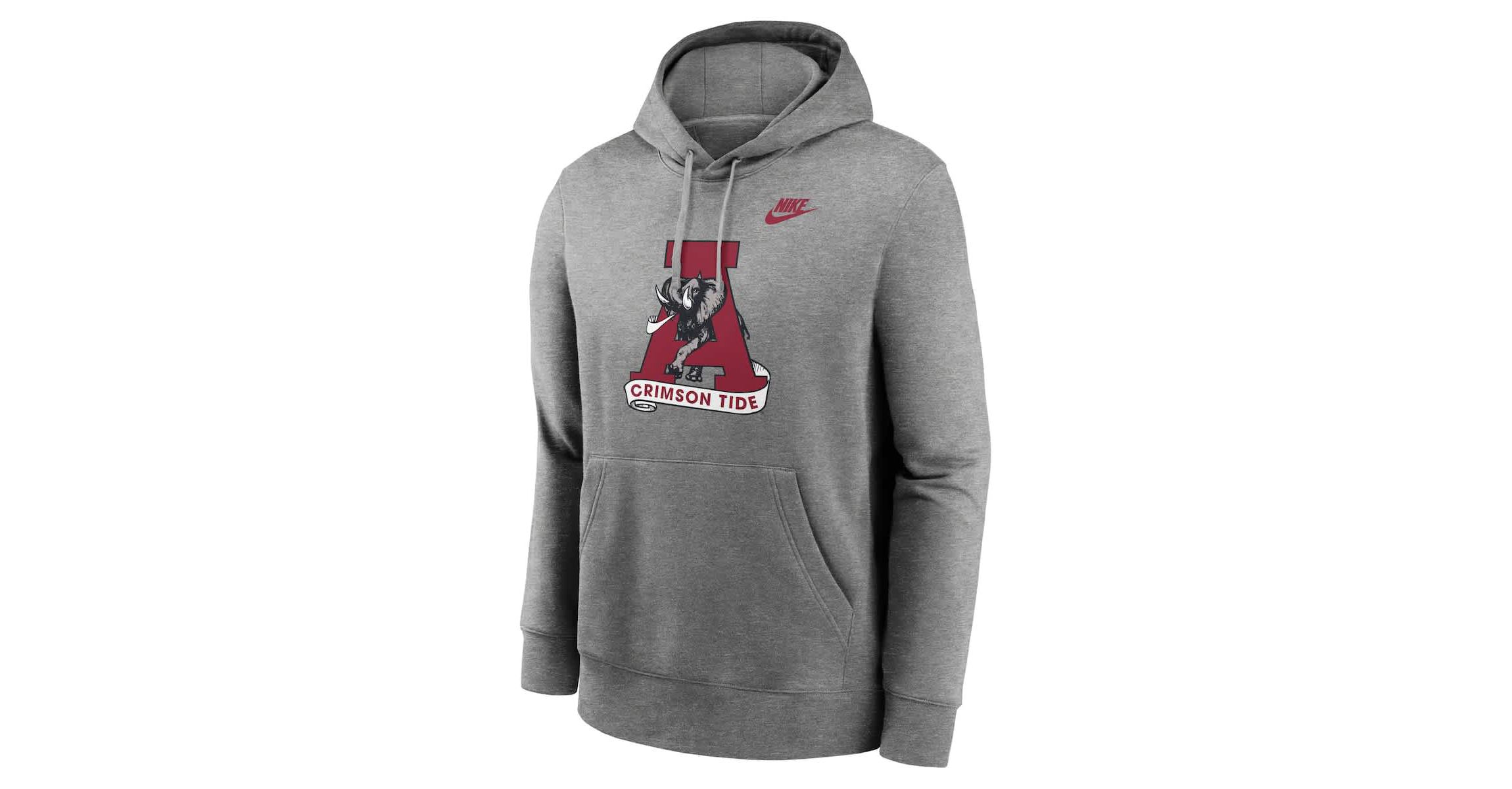 Alabama Crimson Tide NCAA Nike Alabama Tide Legacy Logo Club Fleece Pullover Hoodie